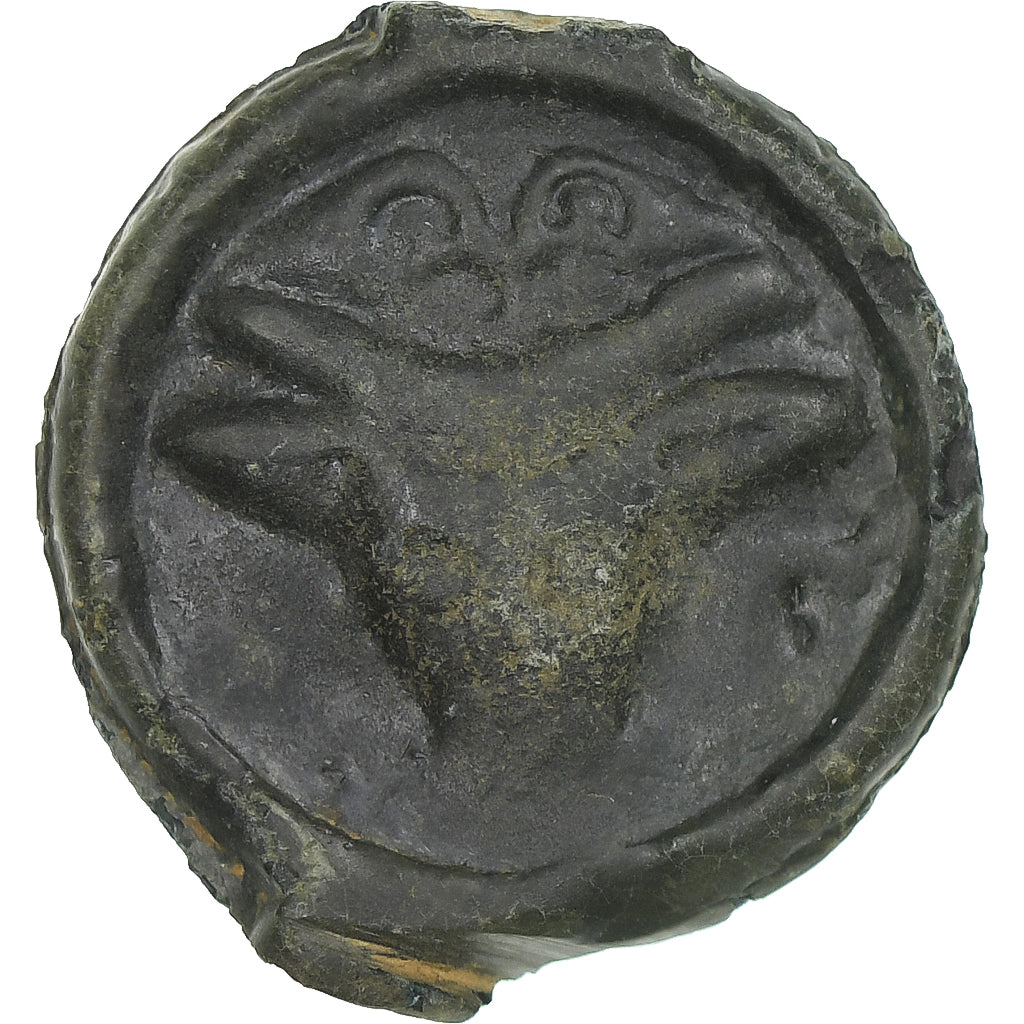 Remi, Potin au bucrane, 1st century BC, SS, Bronze, Delestrée:221