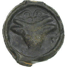 Remi, Potin au bucrane, 1st century BC, SS, Bronze, Delestrée:221