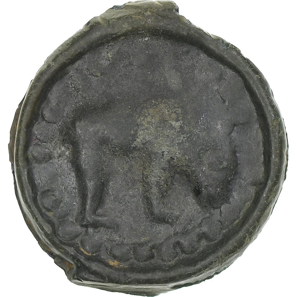 Remi, Potin au bucrane, 1st century BC, SS, Bronze, Delestrée:221