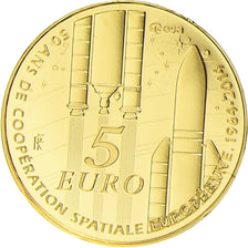 France, 5 Euro, Europa, ESA, 2014, Paris, FDC, Or