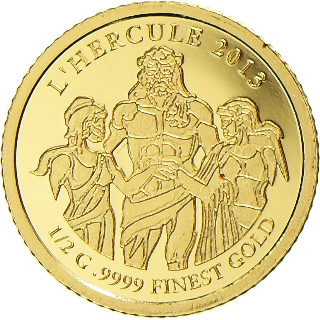 Samoa, Hercule, 5 Dollars, 2013, MS(65-70), Gold
