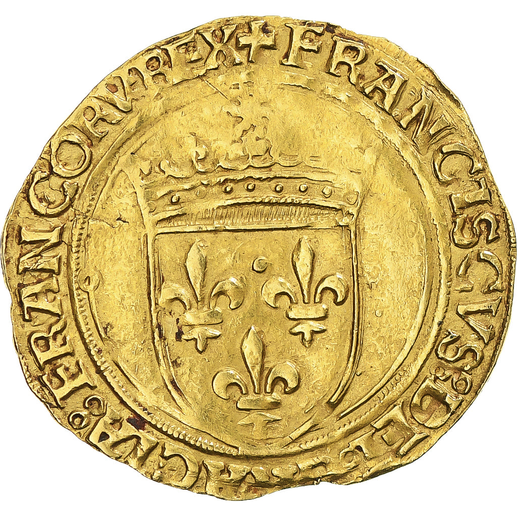 France, François Ier, Écu d'or au soleil, 1515-1519, Bourges, Extrêmement