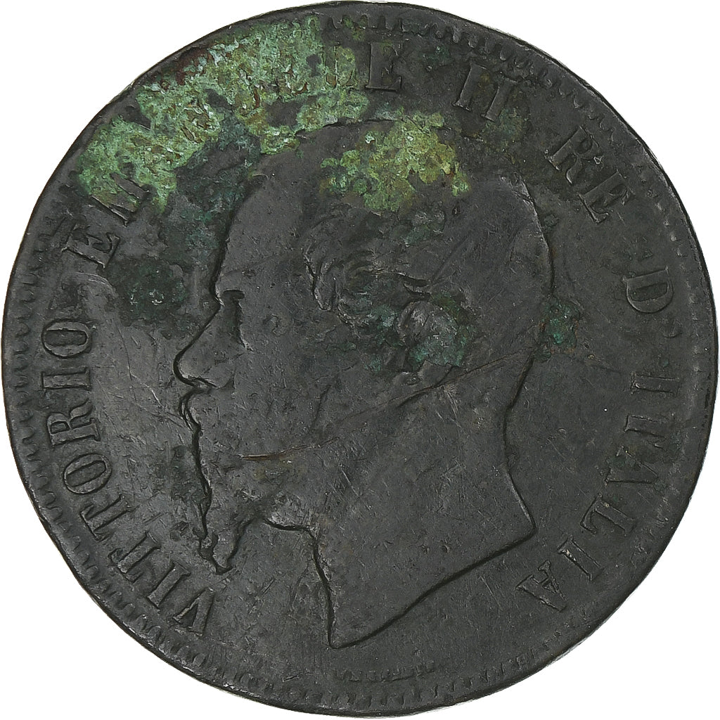 Italie, Vittorio Emanuele II, 10 Centesimi, 1863, TB+, Cuivre, KM:11.2