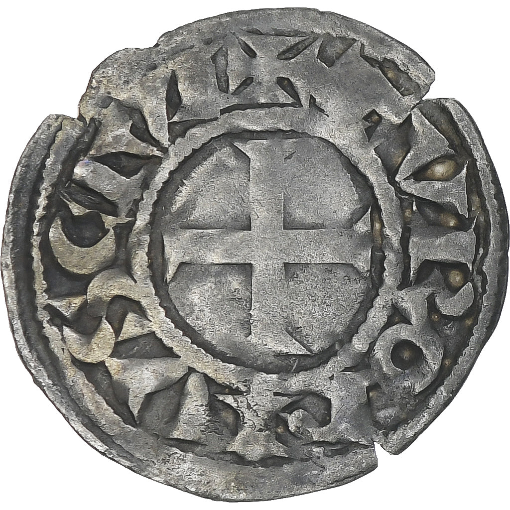 Francia, Touraine, Denier, ca. 1150-1200, Saint-Martin de Tours, BB+, Biglione
