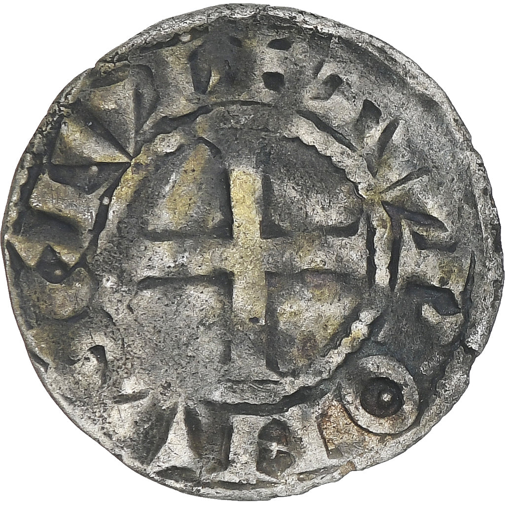 Francia, Touraine, Denier, ca. 1150-1200, Saint-Martin de Tours, BB+, Biglione