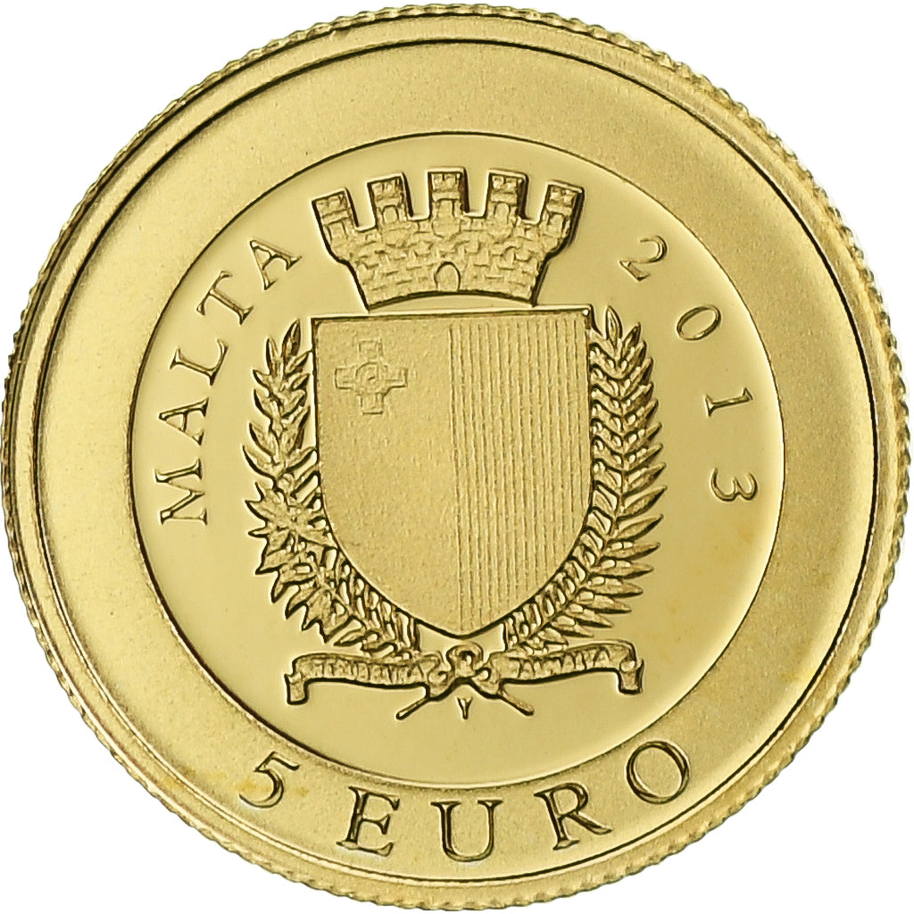 Malta, 5 Euro, Le Picciolo, 2013, MS(65-70), Gold