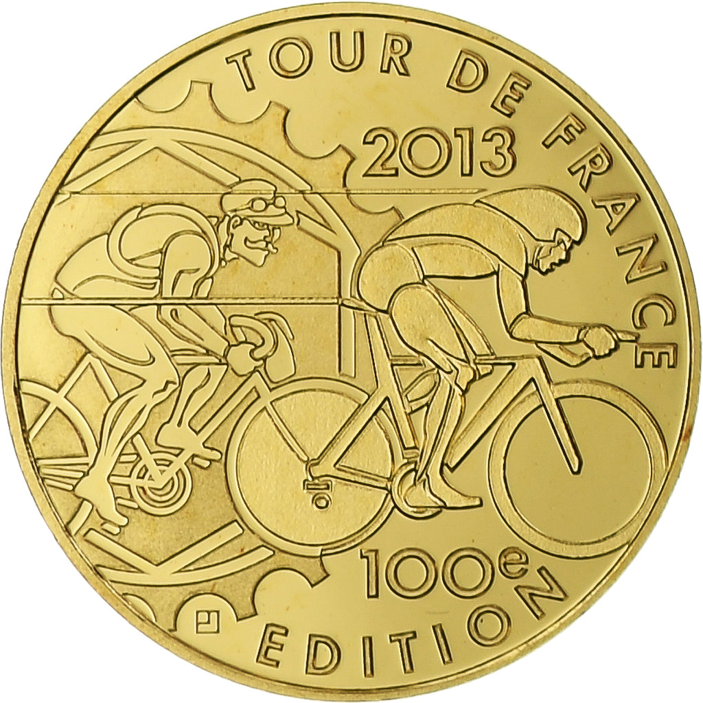 France, 5 Euro, Tour de France, 100e édition, 2013, Monnaie de Paris, FDC, Or