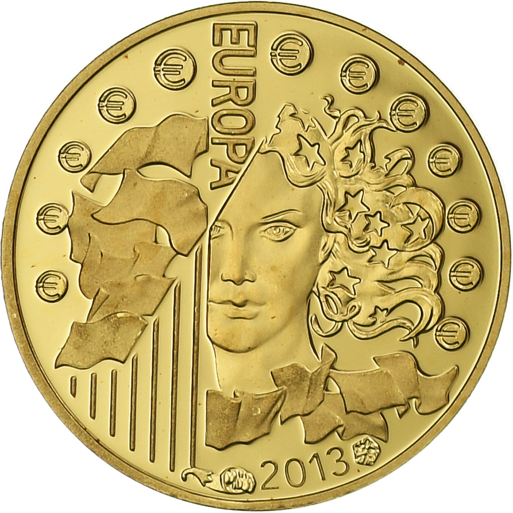 Francia, 5 Euro, 50 ans du traité de l'Élysée, 2013, Paris, FDC, Argento