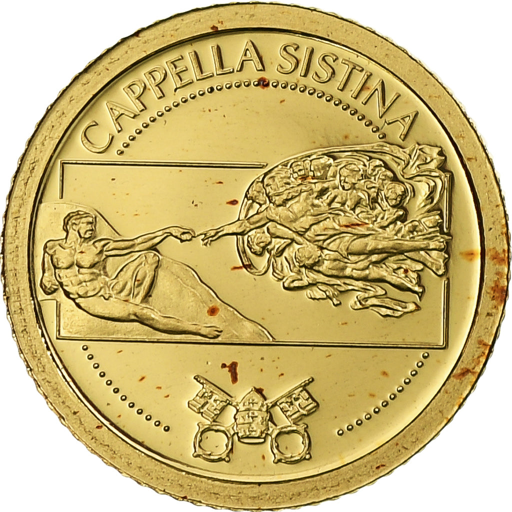 Liberia, Sistine Chapel, 12 Dollars, 2010, FDC, Oro