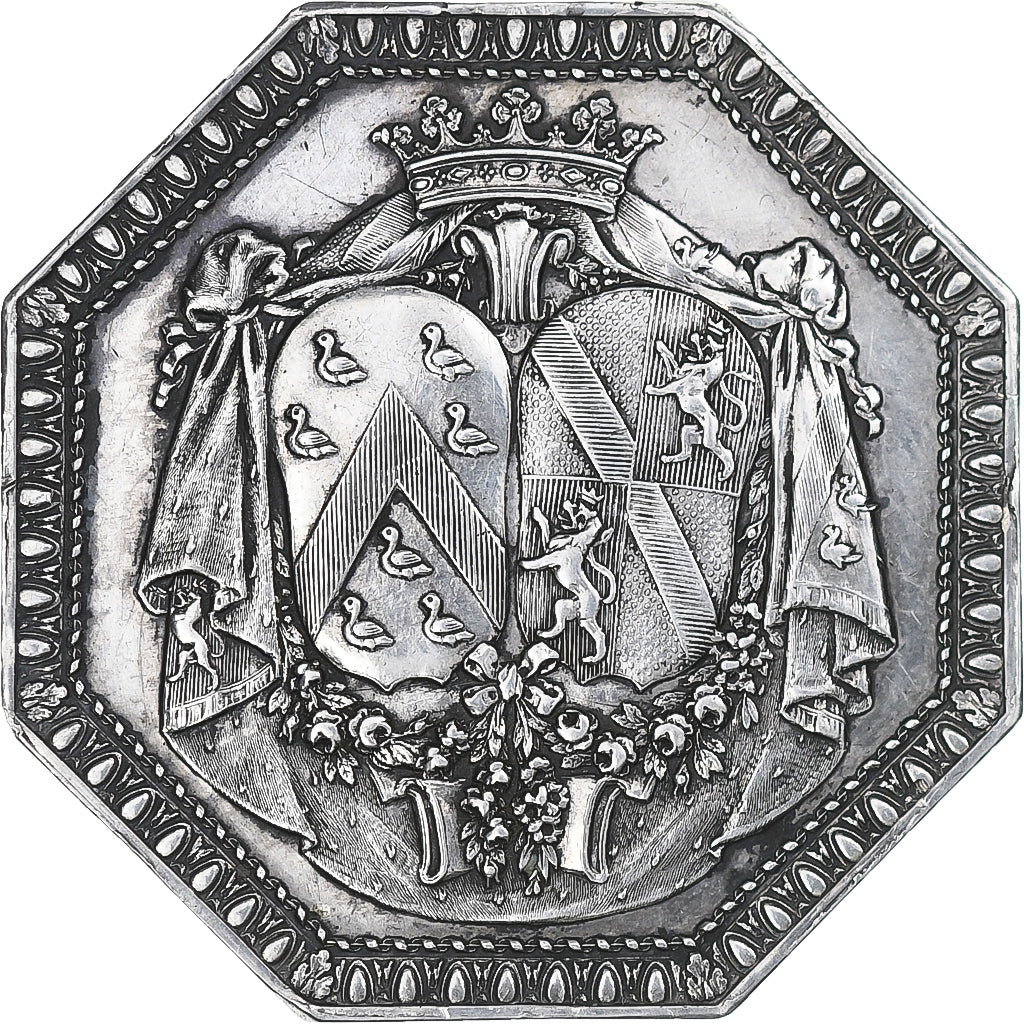 France, Token, Amour et Mariage, Armes accolées d'Aumont, Restrike, MS(63)