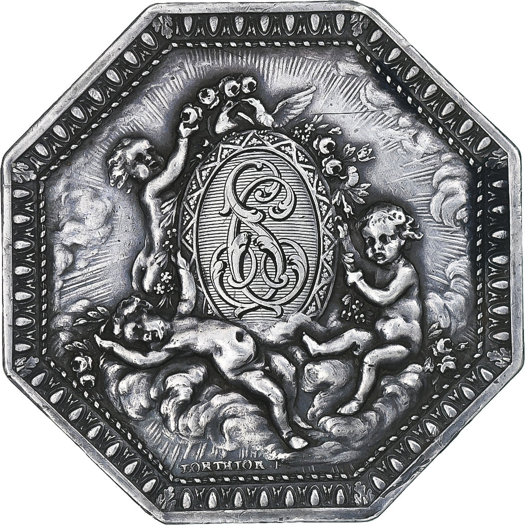 France, Token, Amour et Mariage, Armes accolées d'Aumont, Restrike, MS(63)