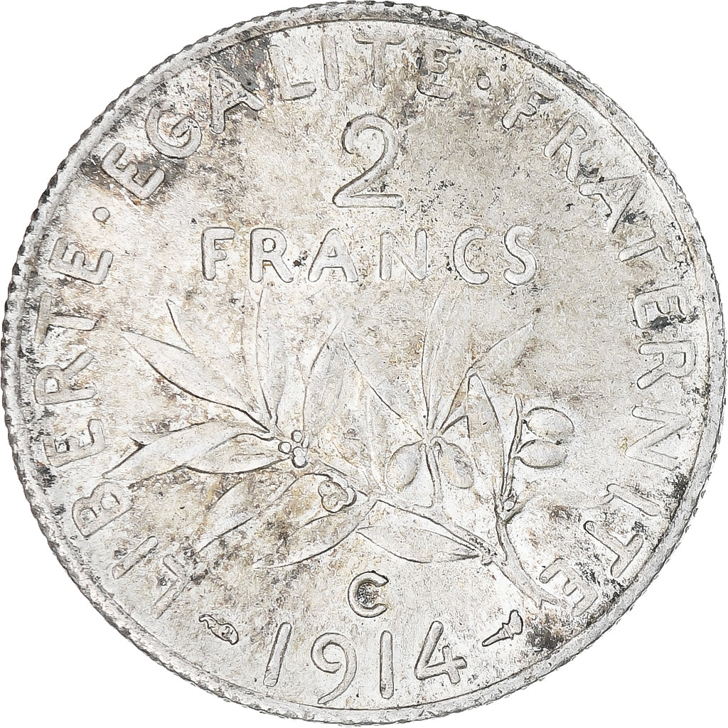 Frankreich, Semeuse, 2 Francs, 1914, Castelsarrasin, VZ, Silber, KM:845.2