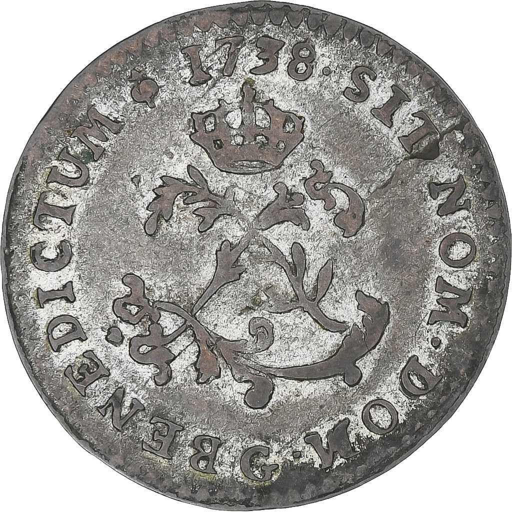 Frankreich, Louis XV, Double Sol, 1738, Poitiers, Billon, S+, Gadoury:281