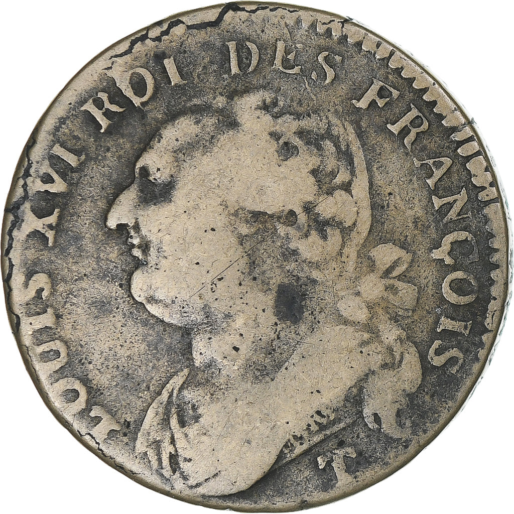 Frankrijk, Louis XVI, 12 Deniers, 1792 / AN 4, Nantes, FR, Koper, Gadoury:15