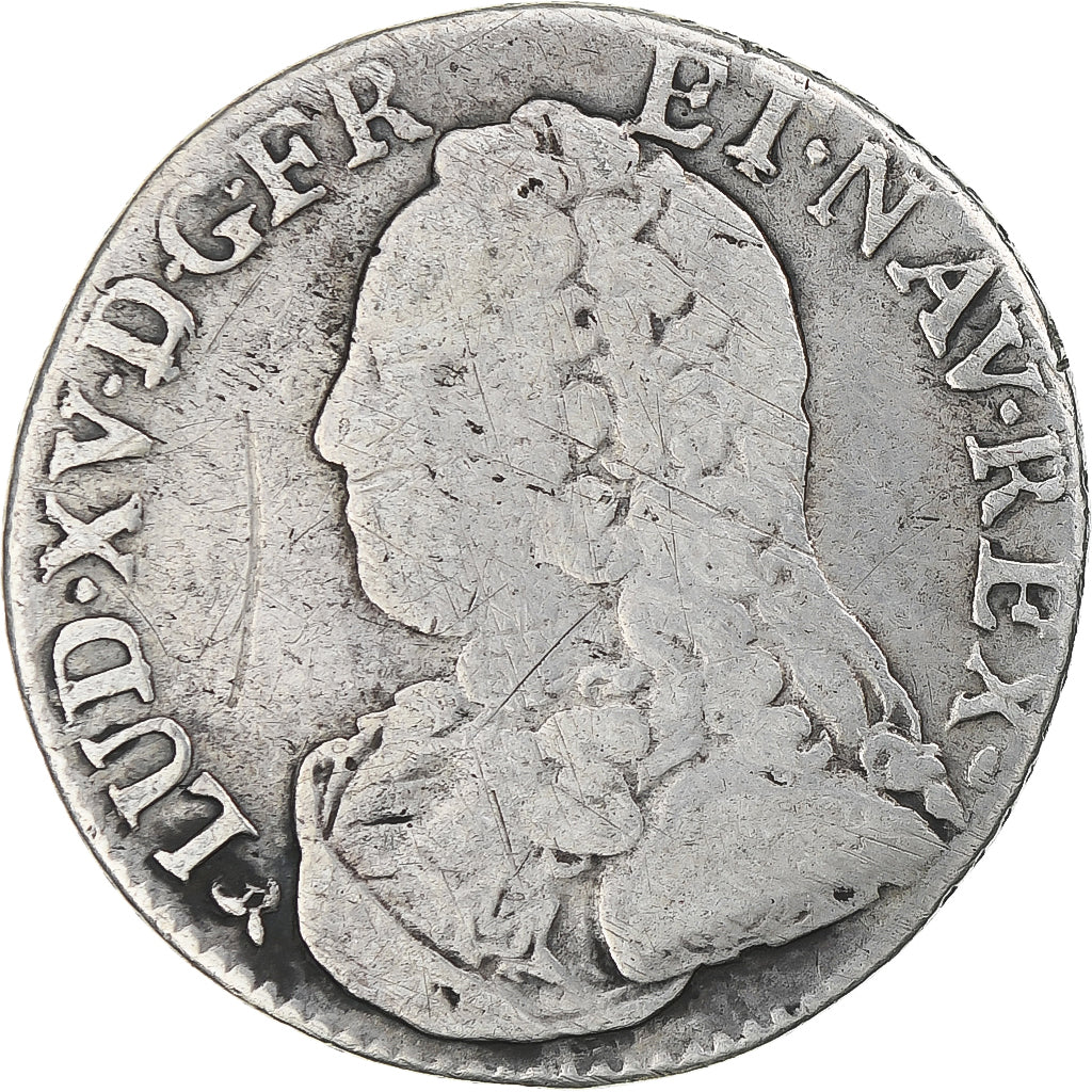 Frankrijk, Louis XV, 1/5 Écu aux branches d'olivier, 1730, Rouen, FR, Zilver