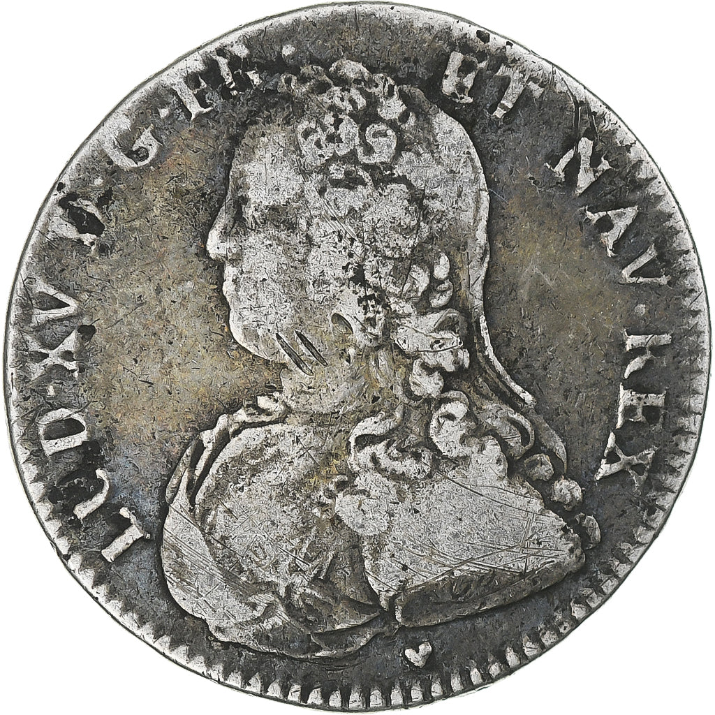 Frankrijk, Louis XV, 1/2 Ecu aux branches d'olivier, 1728, Strasbourg, FR+