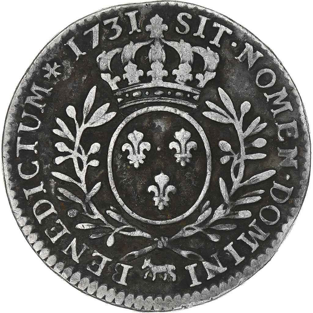 Frankrijk, Louis XV, 1/2 Écu de Béarn aux branches d'olivier, 1731, Pau, FR