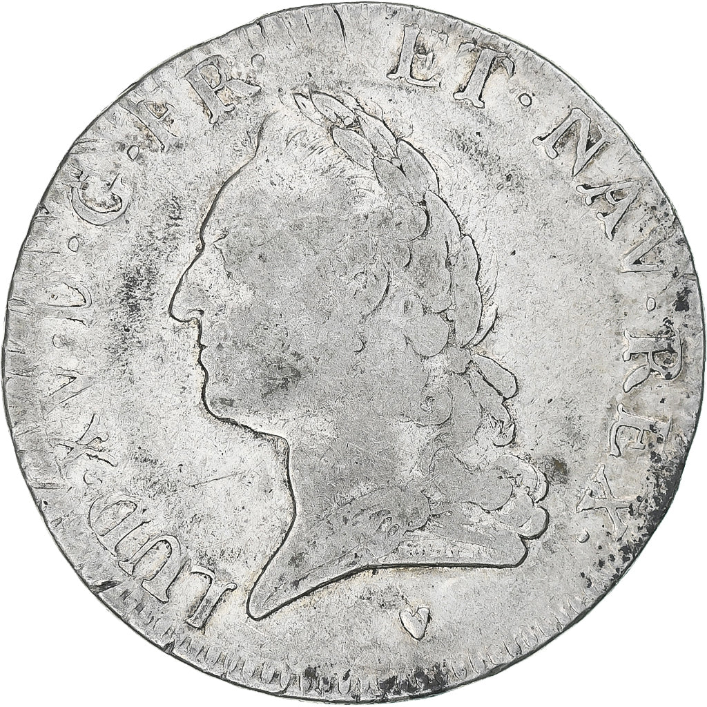 Frankrijk, Louis XV, Écu à la vieille tête, 1774, Aix, FR, Zilver, KM:551.19