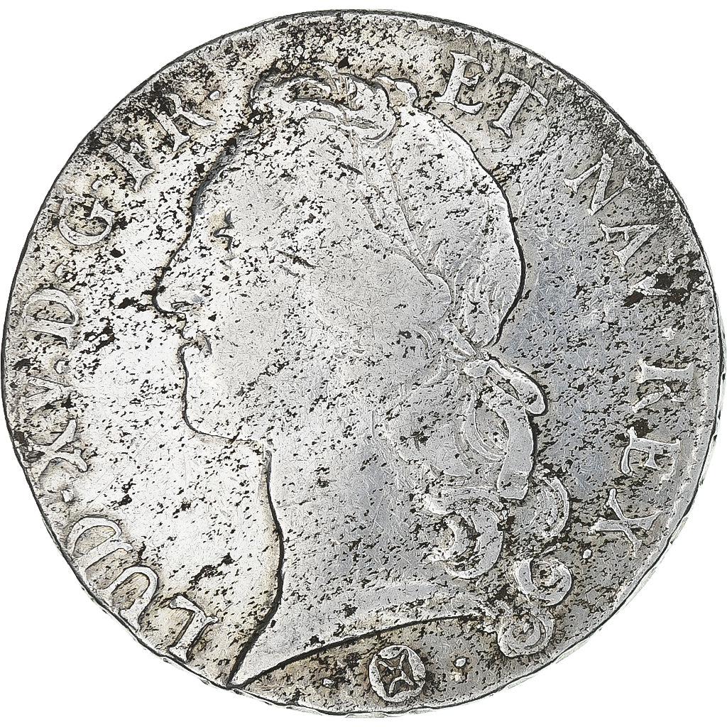 Frankrijk, Louis XV, Écu au bandeau, 1746, Bordeaux, FR, Zilver, Gadoury:322