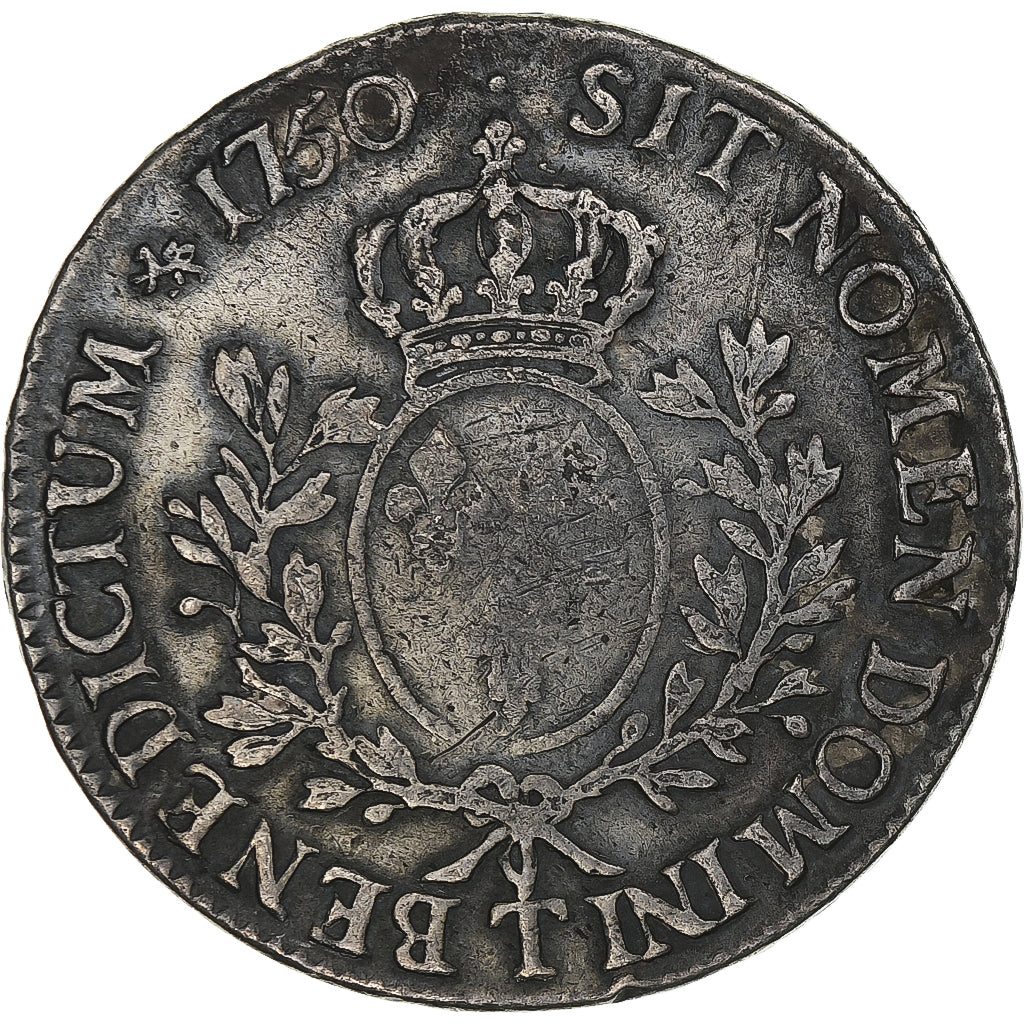 Francia, Louis XV, Écu au bandeau, 1750, Nantes, BC+, Plata, KM:512.20