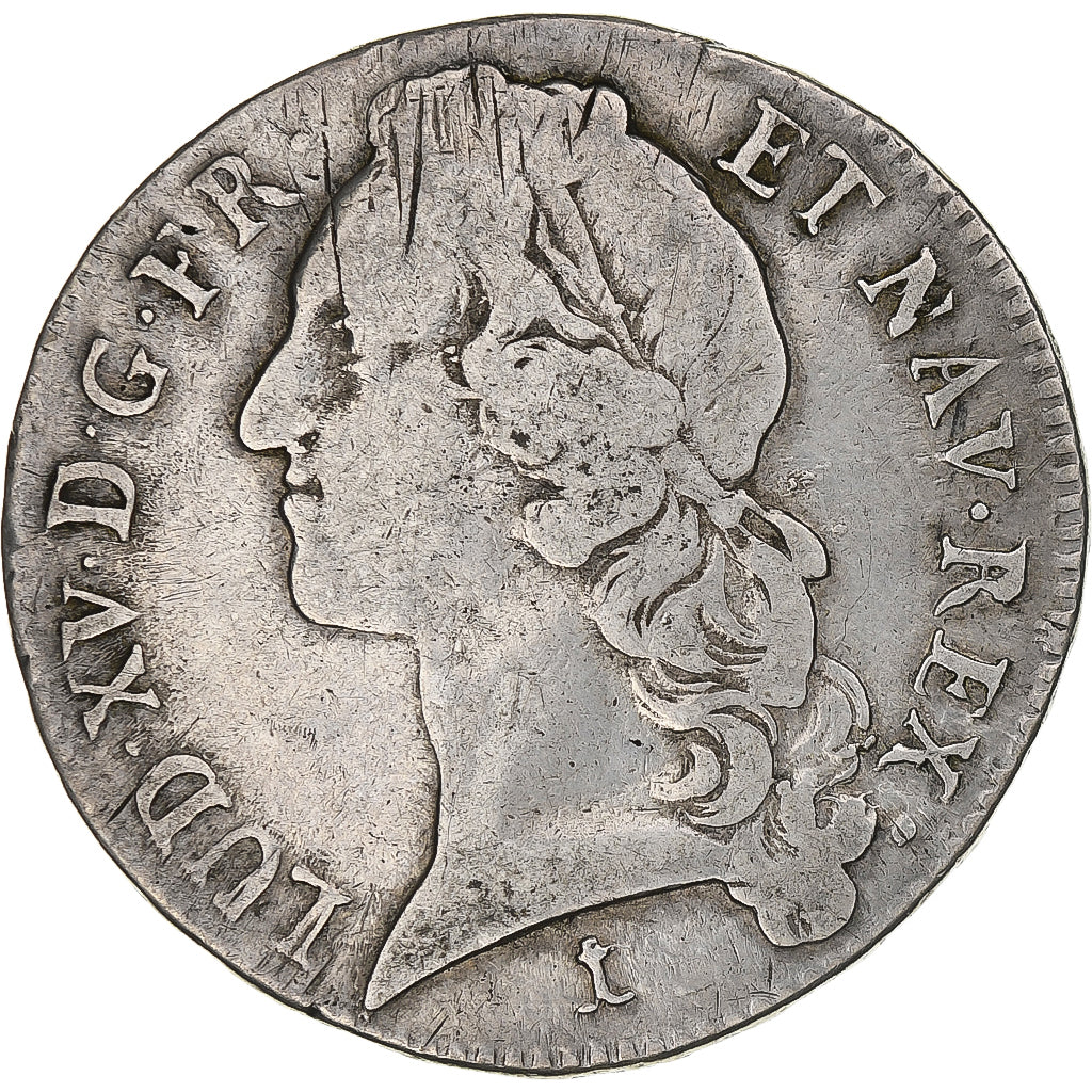 Frankreich, Louis XV, Écu au bandeau, 1748, Montpellier, SGE+, Silber