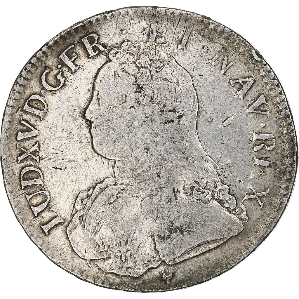 Francia, Louis XV, Ecu aux branches d'olivier, 1726, Montpellier, MB, Argento
