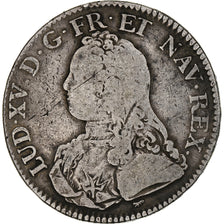 France, Louis XV, Ecu aux branches d'olivier, 1727, Paris, VF(20-25), Silver