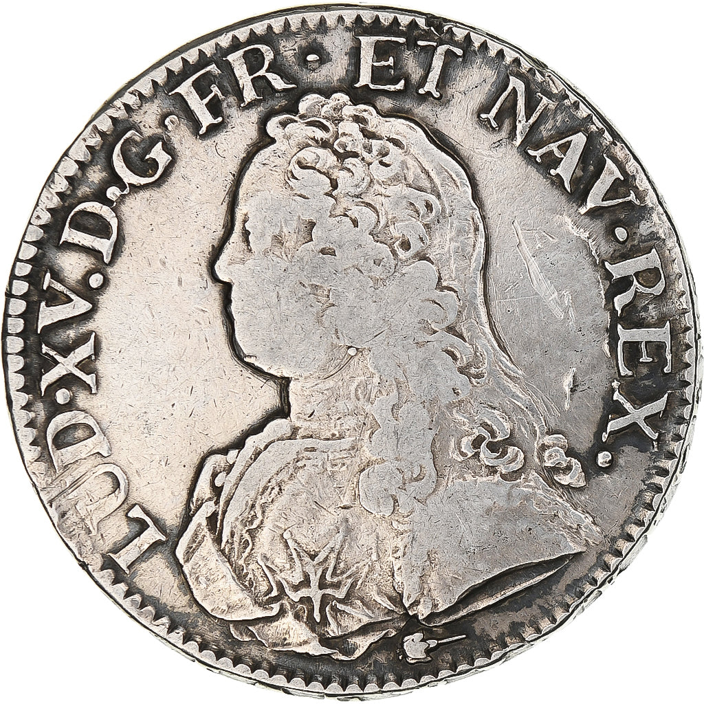 France, Louis XV, Ecu aux branches d'olivier, 1731, Amiens, VF(20-25), Silver