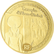 France, 5 Euro, Temple d'Abou-Simbel, 2012, Paris, Proof / BE, MS(65-70), Gold