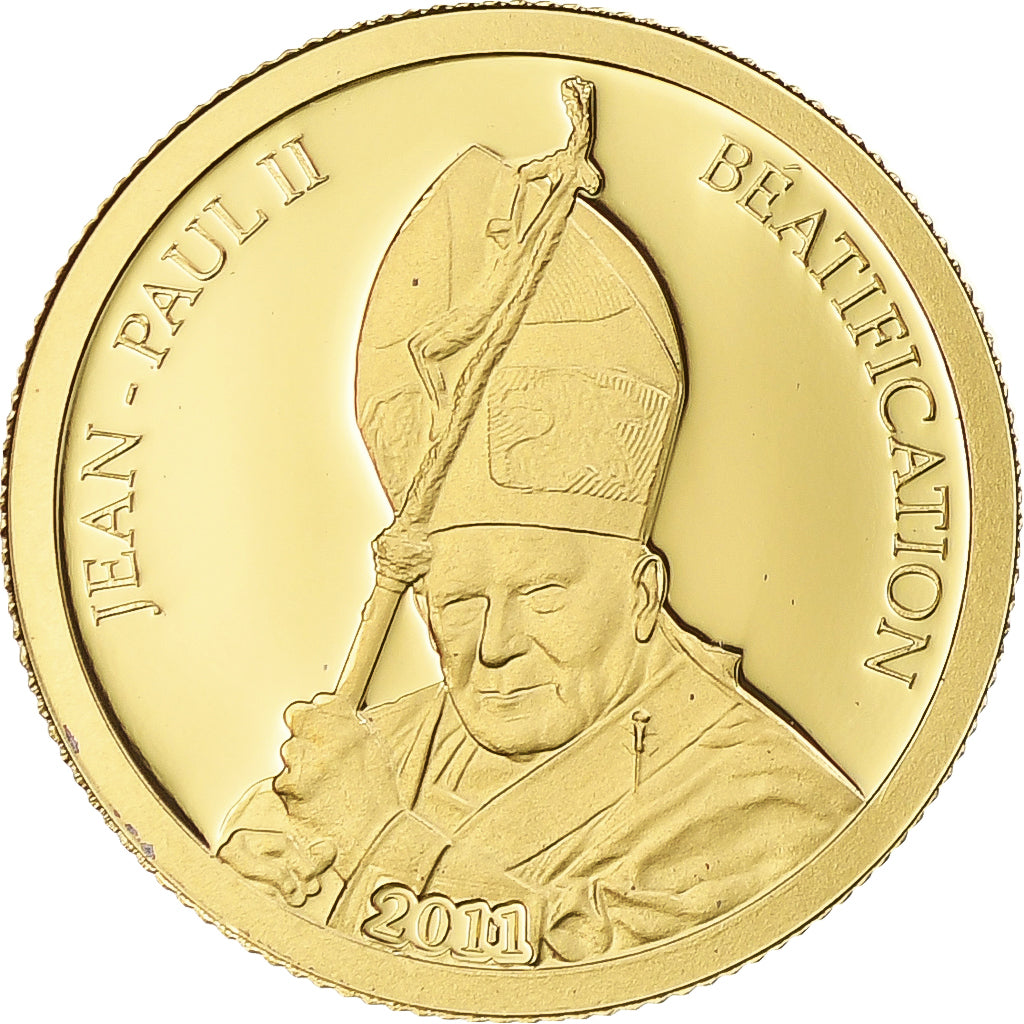Benin, Beatification of Pope John Paul II, 1500 Francs CFA, 2011, Proof / BE