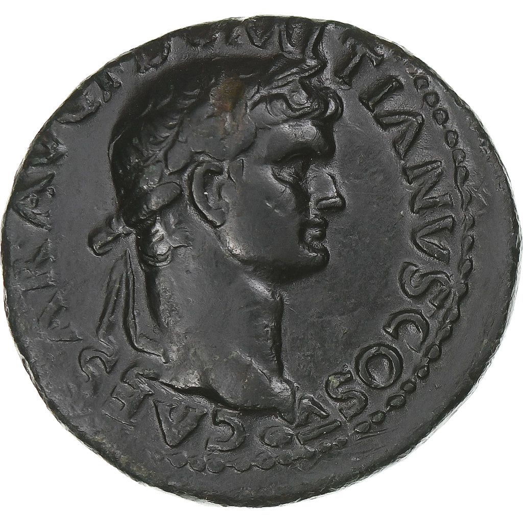Domitian, As, 77-78, Lugdunum, EF(40-45), Bronze, RIC:1290