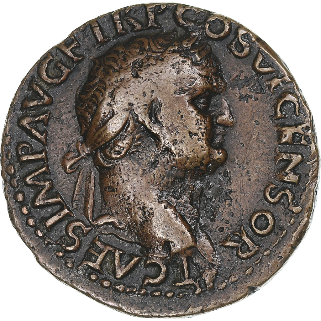 Titus, As, 77-78, Lugdunum, SS+, Bronze, RIC:1273