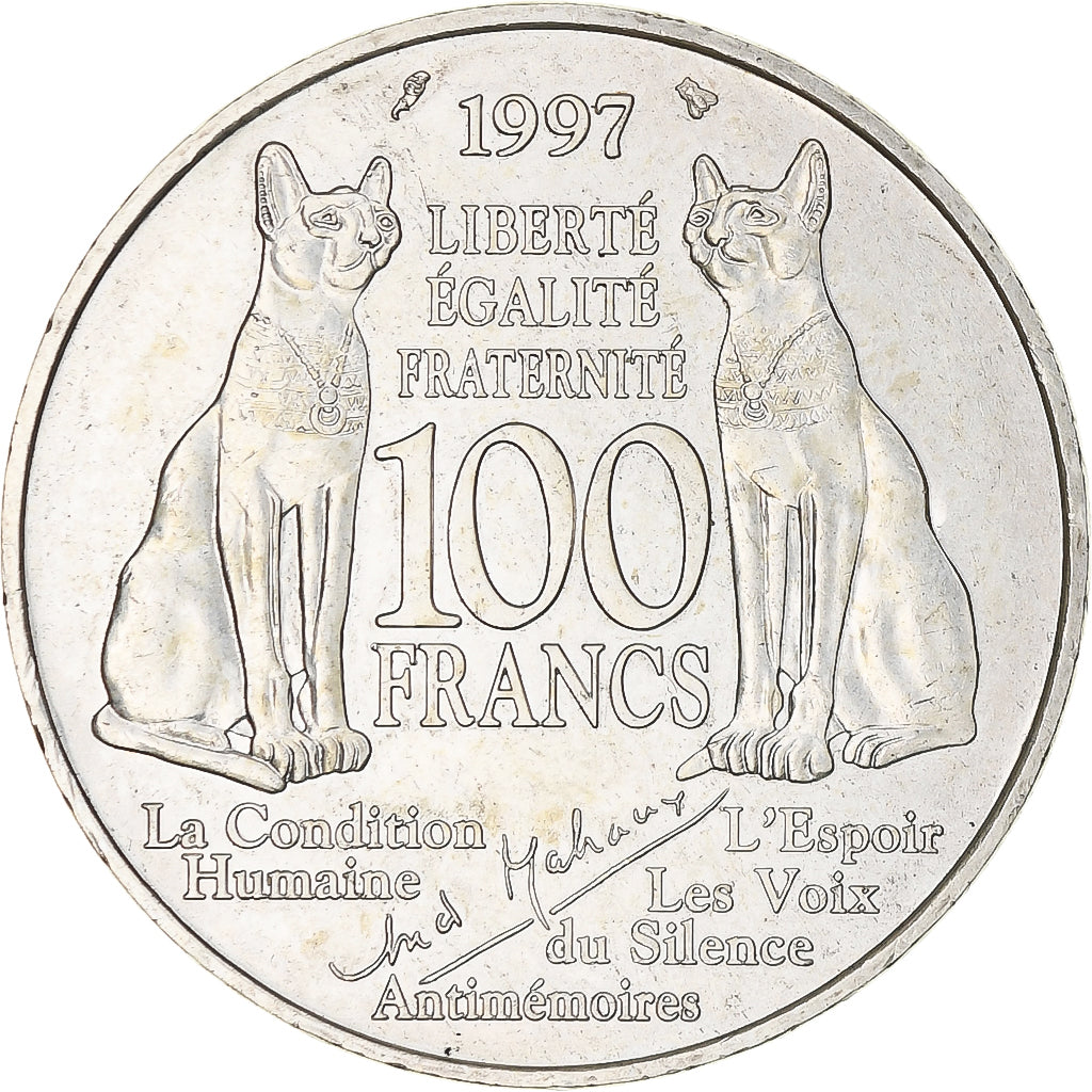 Francia, André Malraux, 100 Francs, 1997, Paris, SPL, Argento, KM:1188