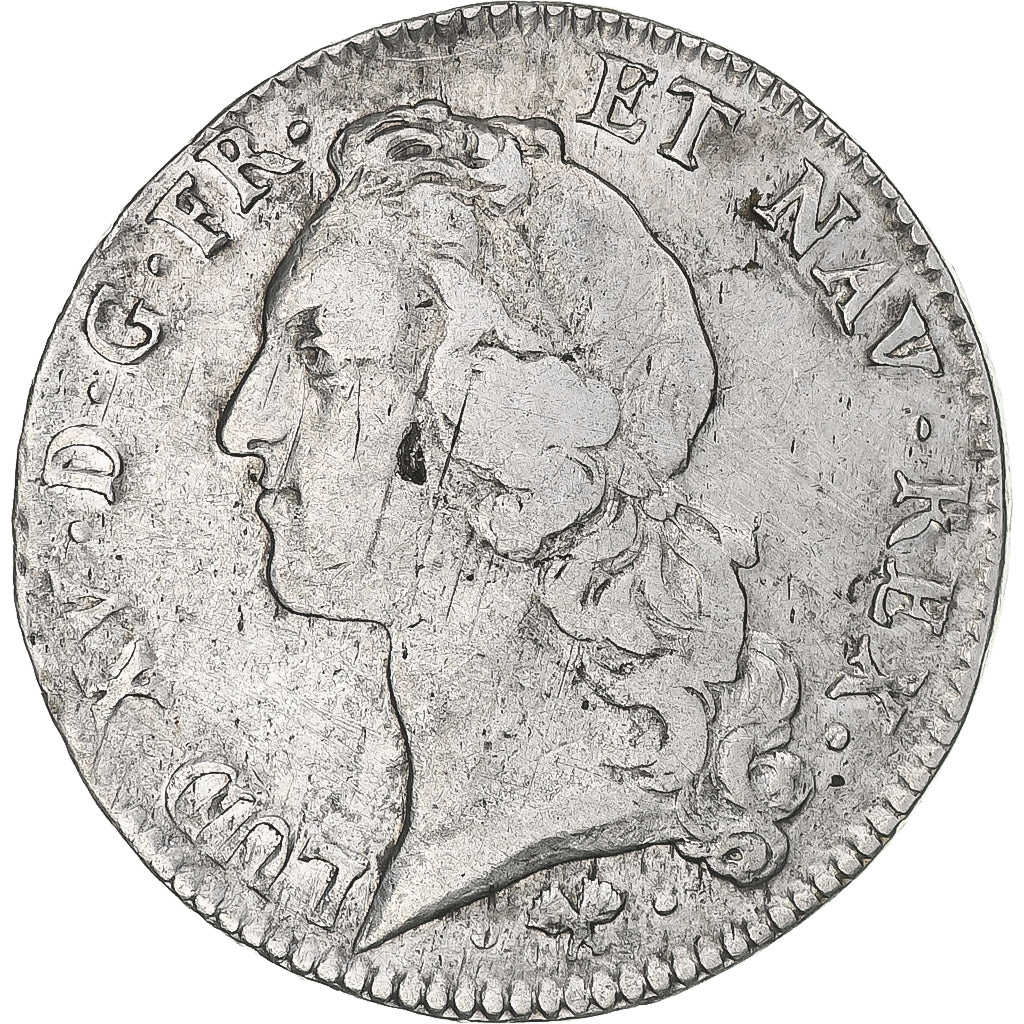 France, Louis XV, Écu au bandeau, 1761, Bayonne, VF(20-25), Silver, Gadoury:322