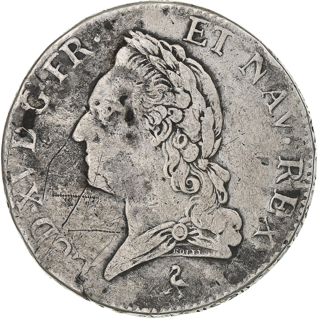 Frankrijk, Louis XV, Écu à la vieille tête, 1774, Paris, FR, Zilver