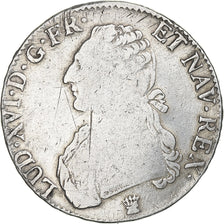 France, Louis XVI, Ecu aux branches d'olivier, 1790, Limoges, VF(20-25), Silver