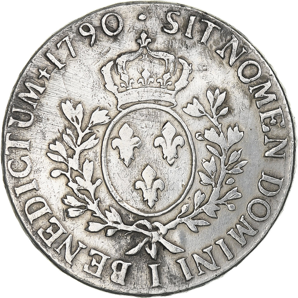 France, Louis XVI, Ecu aux branches d'olivier, 1790, Limoges, VF(20-25), Silver