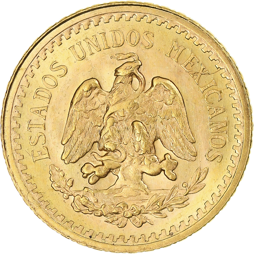 Mexico, 2-1/2 Pesos, 1945, Mexico City, MS(63), Gold, KM:463