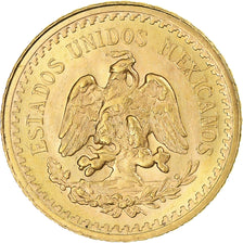 Mexico, 2-1/2 Pesos, 1945, Mexico City, MS(63), Gold, KM:463