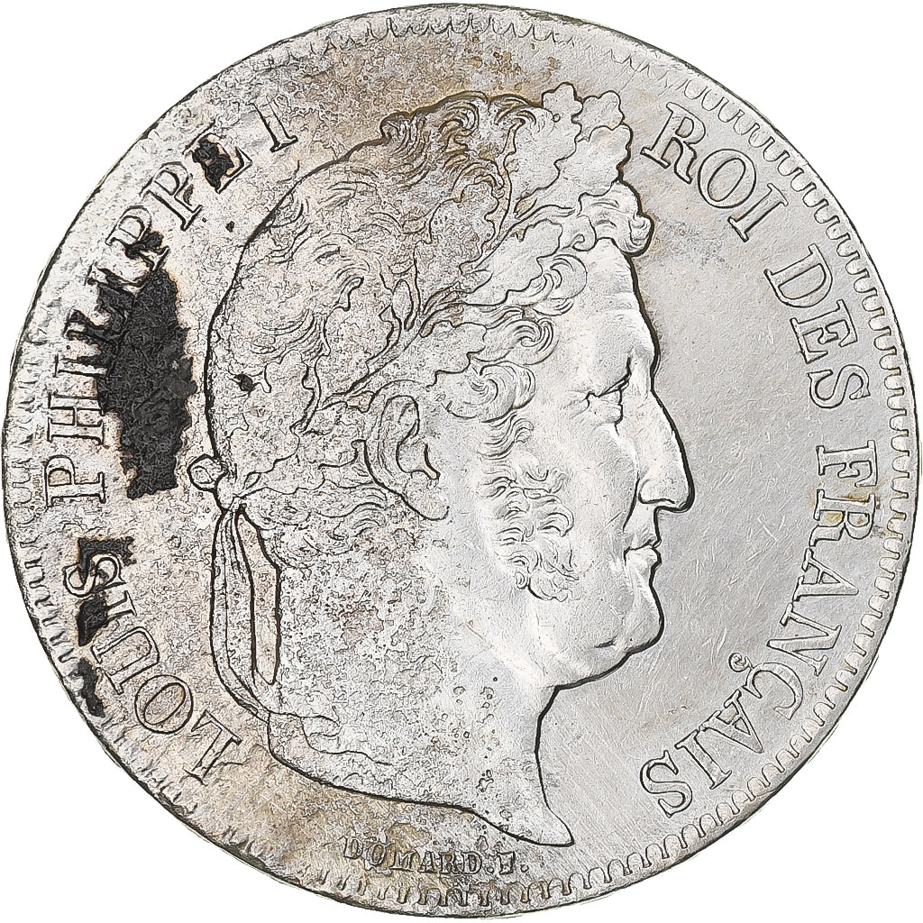 Francia, Louis-Philippe, 5 Francs, 1839, Rouen, BB+, Argento, KM:749.13
