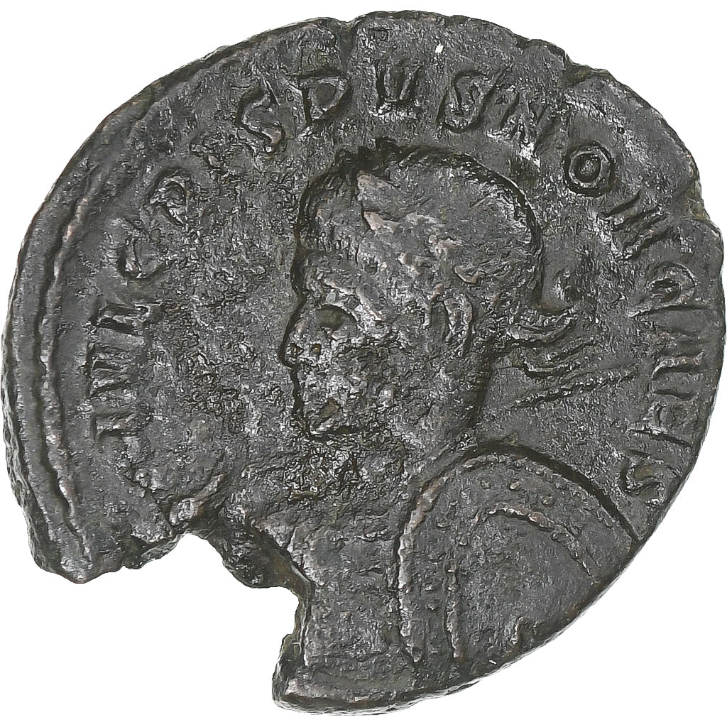 Crispus, Follis, 322-323, Trier, AU(50-53), Bronze, RIC:372
