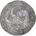 França, Henri III, 1/2 franc au col gaufré, 1587, Paris, VF(20-25), Prata