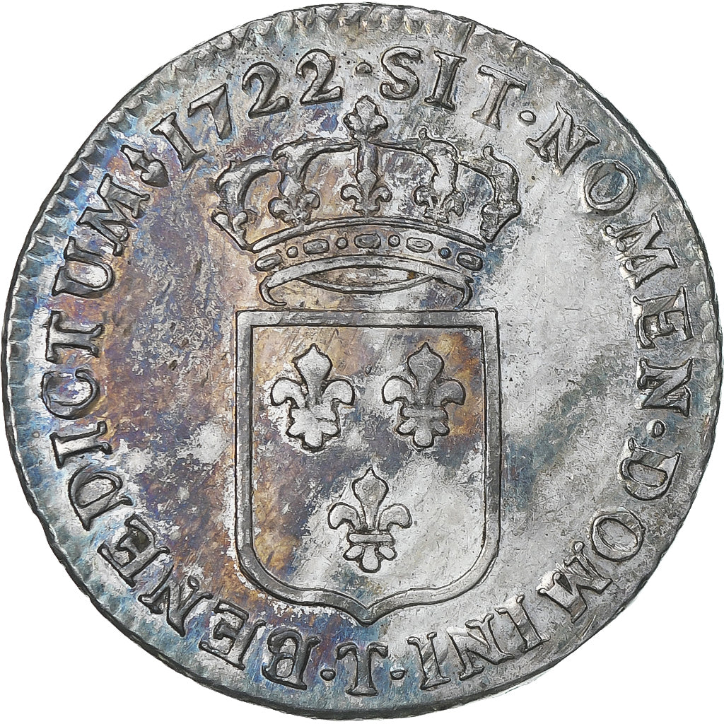 Frankreich, Louis XV, 1/3 écu de France, 1722, Nantes, VZ+, Silber, KM:457.20