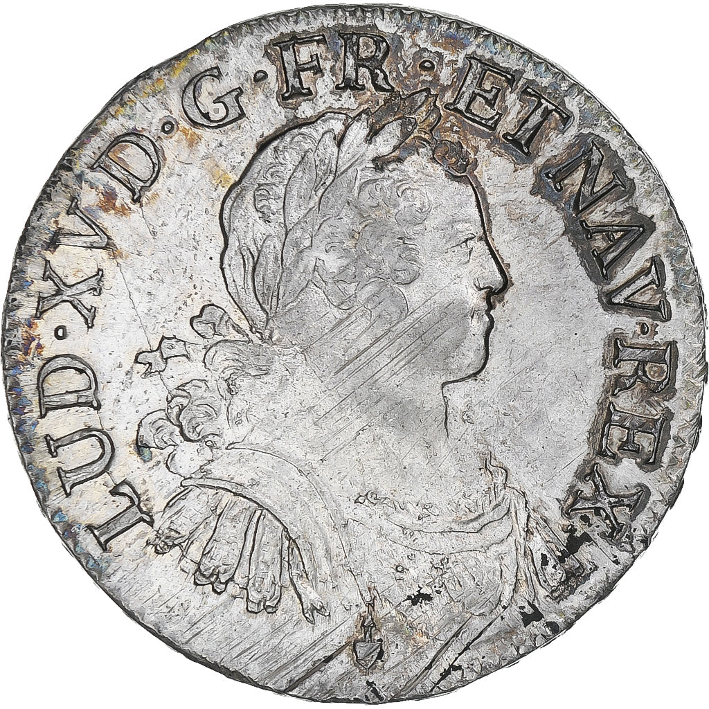 Frankrijk, Louis XV, Ecu aux 8 L, 1725, Nantes, UNC-, Zilver, Gadoury:320