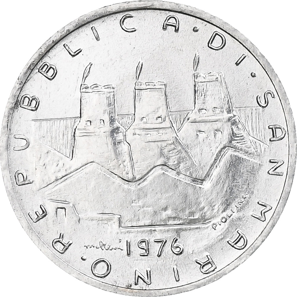 San Marino, Lira, 1976, Rome, FDC, Aluminio, KM:51