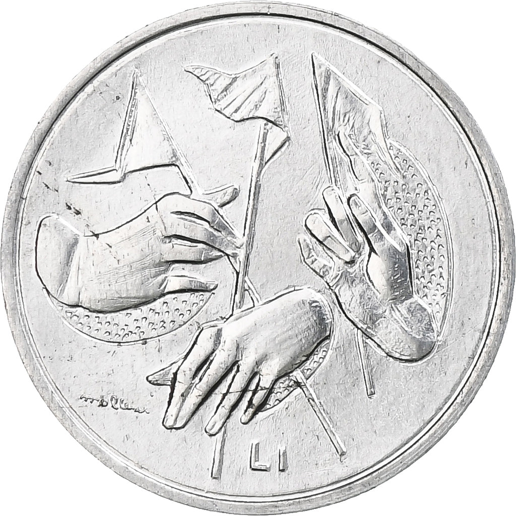 San Marino, Lira, 1976, Rome, FDC, Aluminio, KM:51