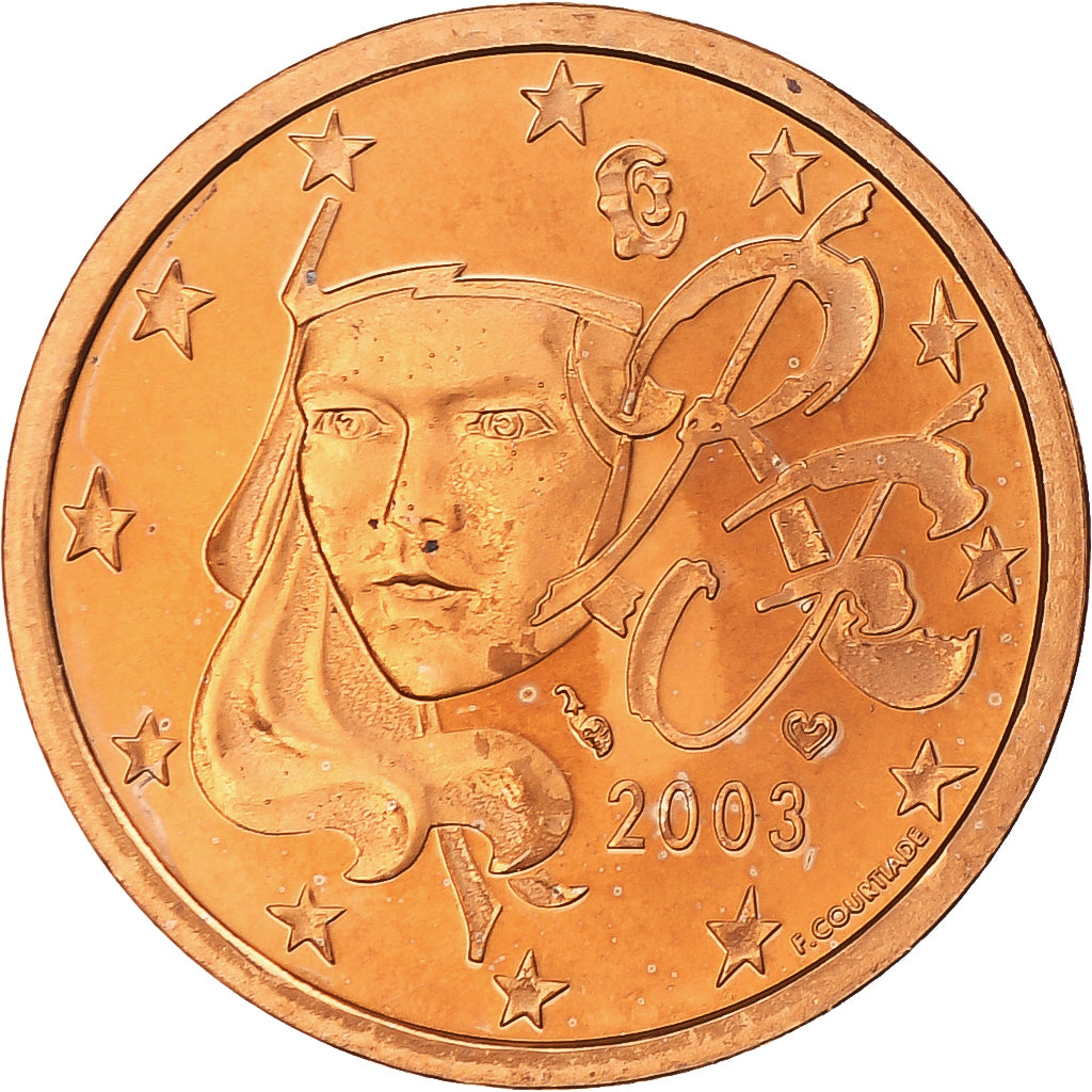 France, 5 Euro Cent, 2003, Paris, Proof / BE, MS(65-70), Coppered Steel