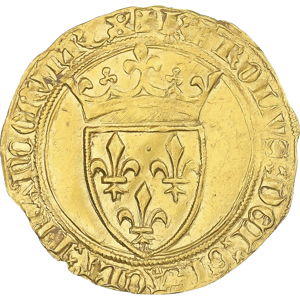 Frankrijk, Charles VI, Ecu d'or, 1422-1461, Cremieu, Goud, ZF+, Duplessy:453
