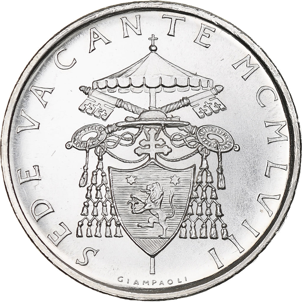 Vatican, Sede Vacante, 500 Lire, 1958, Rome, MS(63), Silver, KM:57