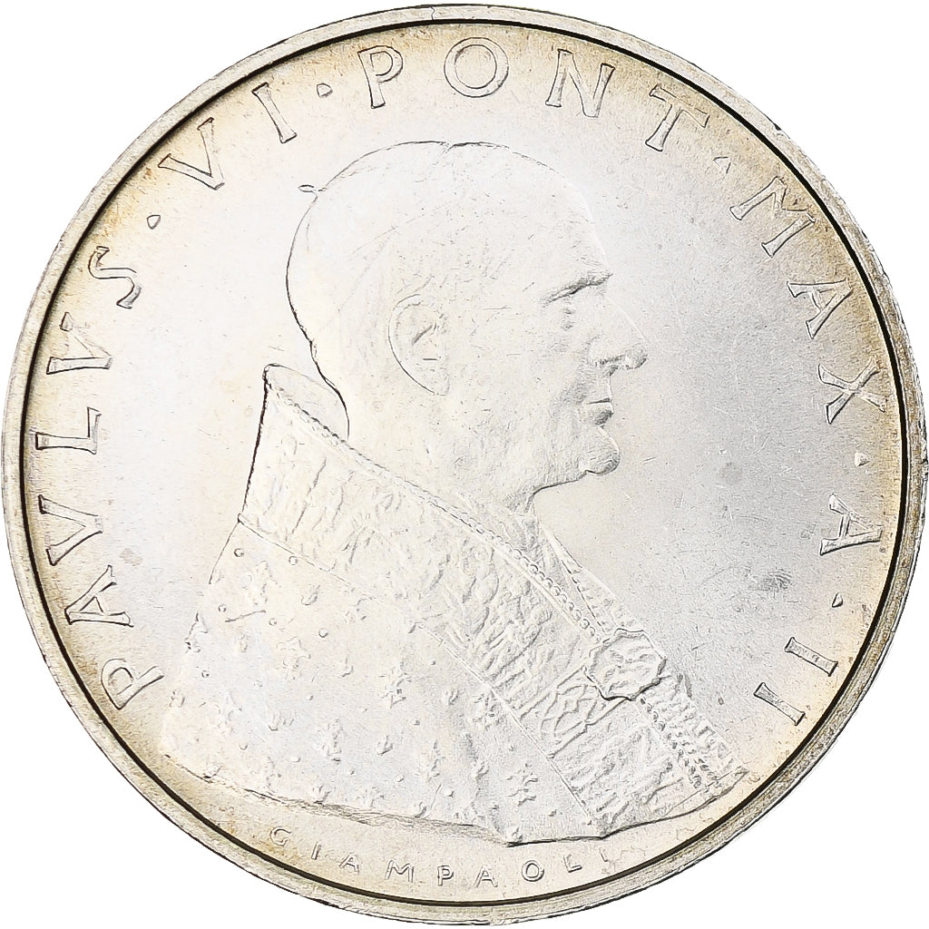 Vatican, Paul VI, 500 Lire, 1964 (Anno II), Rome, MS(63), Silver, KM:83.2